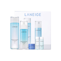 LANEIGE 兰芝 水乳护肤套装(精华水200ml+保湿乳120ml+精华水25ml+水凝清盈保湿乳25ml+睡眠面膜15ml）