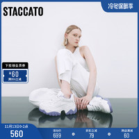 STACCATO 思加图 2022春季新款撞色底果冻鞋厚底老爹鞋增高甜酷女鞋A2211AM2