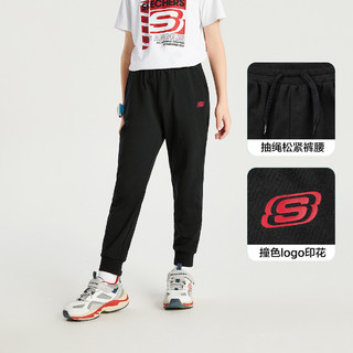 SKECHERS 斯凯奇 男童运动休闲裤 L221B169-0018  碳黑 120