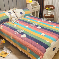 LCQC 懒虫起床 牛奶绒夹棉床盖单件 秋冬季家用单双人加厚保暖防滑床单床罩