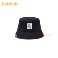 巴拉巴拉 儿童帽子春秋薄款渔夫帽宝宝小童遮阳帽时尚潮酷精致印花
