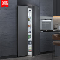 KONKA 康佳 400升对开门双开门冰箱电脑温控纤薄嵌入冷冻冷藏家用电冰箱