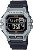 CASIO 卡西欧 LED 照明器圈* 60 10 年电池男式数字运动手表 100 米防水倒计时器自动日历