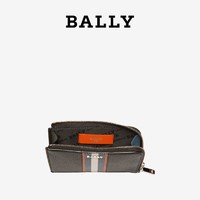 BALLY 巴利 官方2022新款BORD.BI男士黑色皮革卡片夹卡包6300162 黑色 均码