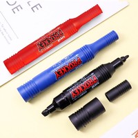 uni 三菱铅笔 三菱（uni）双头记号笔PM-150TR 速干多用签字笔光盘笔物流记号标注笔 蓝色 单支装