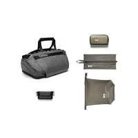 NIID 原创大容量健身包短途旅行包行李袋H1 手提斜挎可无缝切换 套餐B：深灰（中号）+手机包+防水收纳三件套