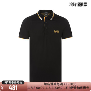 HUGO BOSS 男士短袖POLO衫 1535641 黑色 S