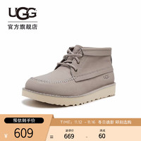 UGG 2021冬季男士靴野营高帮无衬里休闲时尚马丁靴1123637 PLTH | 油灰色皮革 43 鞋内长：28CM