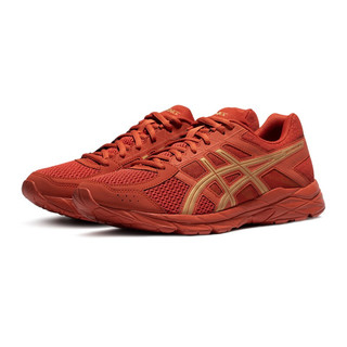 亚瑟士ASICS男鞋缓冲透气跑步鞋运动鞋网面跑鞋GEL-CONTEND 4  红色/金色 43.5