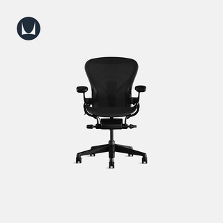 赫曼米勒（HERMAN MILLER） Aeron 海洋环保型 电脑椅办公椅人体工学椅 炫酷玛瑙黑 中号