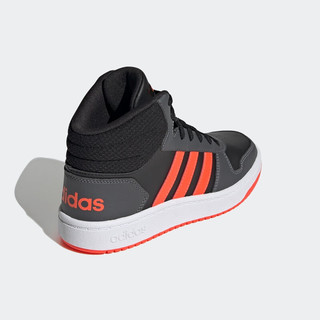 adidas阿迪达斯官方HOOPS MID 2.0 K男小童中帮篮球运动鞋GZ7768 黑/红 38(235mm)