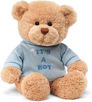 GUND 冈德 It’s a Boy印花T恤泰迪熊，填充动物毛绒玩偶