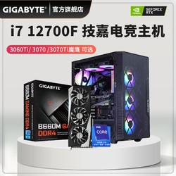 GIGABYTE 技嘉 Intel i7 12700F/3060TI/3070/3070TI 直播游戏组装电脑整机