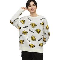 Meters bonwe 美特斯邦威 狮子王联名 男女款圆领针织衫 616083 白色 XS