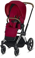 cybex Priam 3 完整婴儿车，单手折叠折叠，可翻转座椅，平稳行驶全轮悬架，额外存储空间，曼哈顿灰色