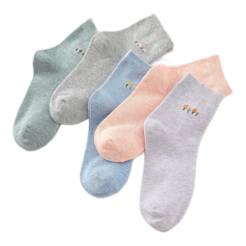 PinCai 品彩 女士中筒袜套装 PC19015-1 10双装(绿色*2+粉色*2+蓝色*2+橘色*2+灰色*2)