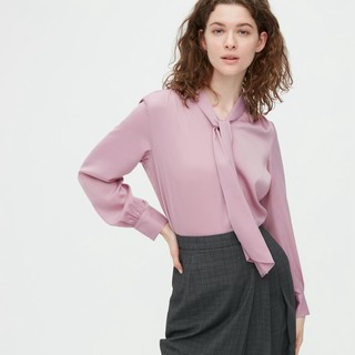 UNIQLO 优衣库 女士长袖衬衫 452707 桃红色 S