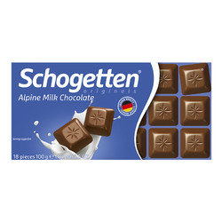 Schogetten 德国进口 丝格德 Schogetten 牛奶小方块巧克力100g