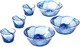 Toyo sasaki 东洋佐佐木玻璃 流苍 日本制造 可应对洗碗机 玻璃碗 蓝色
