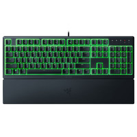 RAZER 雷蛇 雨林狼蛛V3 X 104键 有线薄膜键盘 黑色 RGB