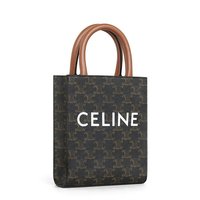 CELINE 思琳 Cabas系列 女士迷你标志印花竖款手袋 194372BZK 04LU 棕色