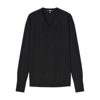 UNIQLO 优衣库 女士V领针织衫 441187 黑色 XS