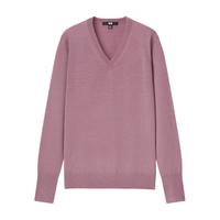 UNIQLO 优衣库 女士V领针织衫 441187 粉红色 L