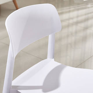百思宜 Y041 现代塑料餐椅 钢琴白