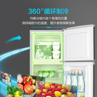 夏新（Amoi）小冰箱迷你双门 冷藏冷冻小型电冰箱 节能省电低噪 家用宿舍租房 一级能效/78L银