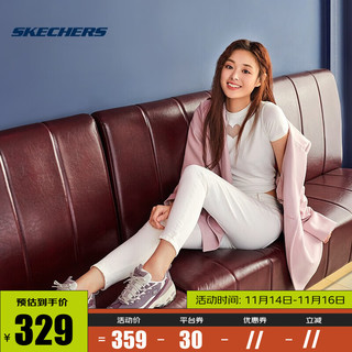 SKECHERS 斯凯奇 D'lites 1.0 女子休闲运动鞋 13143/PRW 紫色/白色 36.5