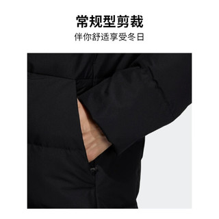 adidas阿迪达斯官方女装冬季中长款户外运动600蓬保暖鸭绒羽绒服H23071 黑色/深灰 A/S