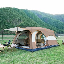 BeiJiLang 北极狼 帐篷户外双层8人以上多人大型两室一厅防蚊防雨休闲露营野营帐篷