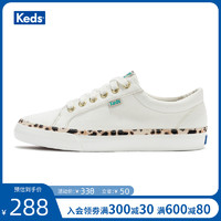 Keds JUMP KICK 女鞋舒适前卫时尚低帮豹纹帆布鞋休闲鞋 WF65974