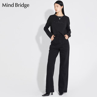 Mind Bridge长袖T恤衫卫衣百家好女装秋冬新款修身上衣 MUTS723C