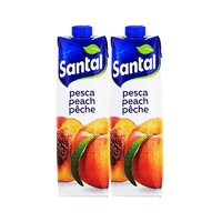 PARMALAT 帕玛拉特 圣涛（SANTAL）帕玛拉特 意大利进口桃汁1L*2瓶 圣涛果汁饮料 果蔬汁 饮品 聚餐 家庭装