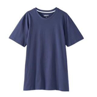 Baleno 班尼路 男女款圆领短袖T恤 88902284 灰蓝 XL