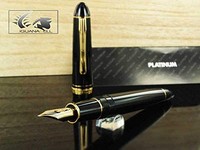 PLATINUM 白金 [Platinum钢笔] 钢笔 President 黑色 超细 PTB-20000P#1-9