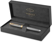 PARKER 派克 Sonnet 签字笔| 镶金凿银| 精细笔尖 黑色墨水| 礼物盒