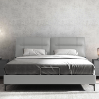 Sleemon 喜临门 尼克+金星 牛皮软包床+床垫 雾霾灰 180*200cm