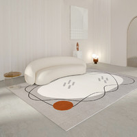 港龍 原创摩登设计地毯客厅沙发茶几毯ins侘寂风卧室房间极简线条