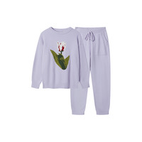 Ubras 女士家居服套装 郁金香款 柔灰紫色 M