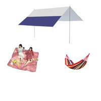 TANXIANZHE 探险者 户外方形天幕 TXZ-2101 藏青色 300*300*200cm 4-7人（天幕+野餐垫+吊床）