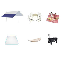 TANXIANZHE 探险者 户外方形天幕 TXZ-2101 藏青色 300*300*200cm 4-7人（天幕+野餐垫+一桌四椅+吊床+防潮垫+小推车）