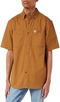 Carhartt 男式 Rugged Flex Rigby 短袖工作衬衫