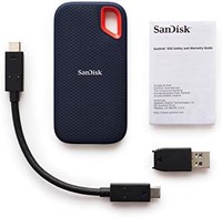 SanDisk 闪迪 2TB Extreme 便携式外置SSD硬盘-不高于550MB / s-USB-C，USB 3.1-SDSSDE60-2T00-G25
