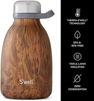 swell 四维 不锈钢Roamer户外保温水瓶，40 盎司（约1.18升），木纹系列柚木