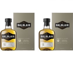 Balblair 巴布莱尔 12年单一麦芽威士忌 46%vol 两瓶装 1000ml*2