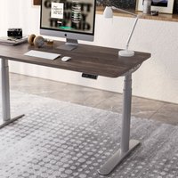 Loctek 乐歌 E6-HD 电动升降电脑桌 银灰色+灰木纹色 1.4*0.7m