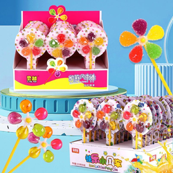 五彩小风车棒棒糖软糖卡通儿童趣味创意零食糖果批发特价商店