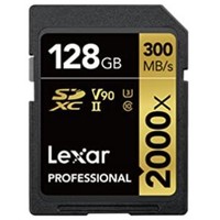 Prime会员：Lexar 雷克沙 2000x 128GB SDXC UHS-II 内存卡